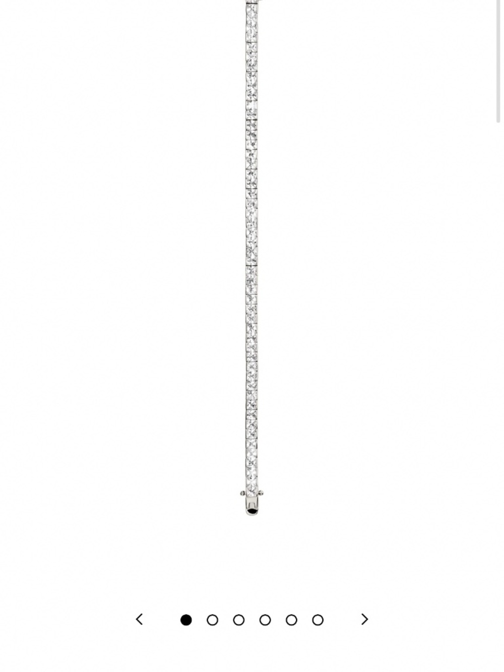 DORSEY PRINCESS-CUT RIVIÈRE BRACELET IN LAB WHITE SAPPHIRE